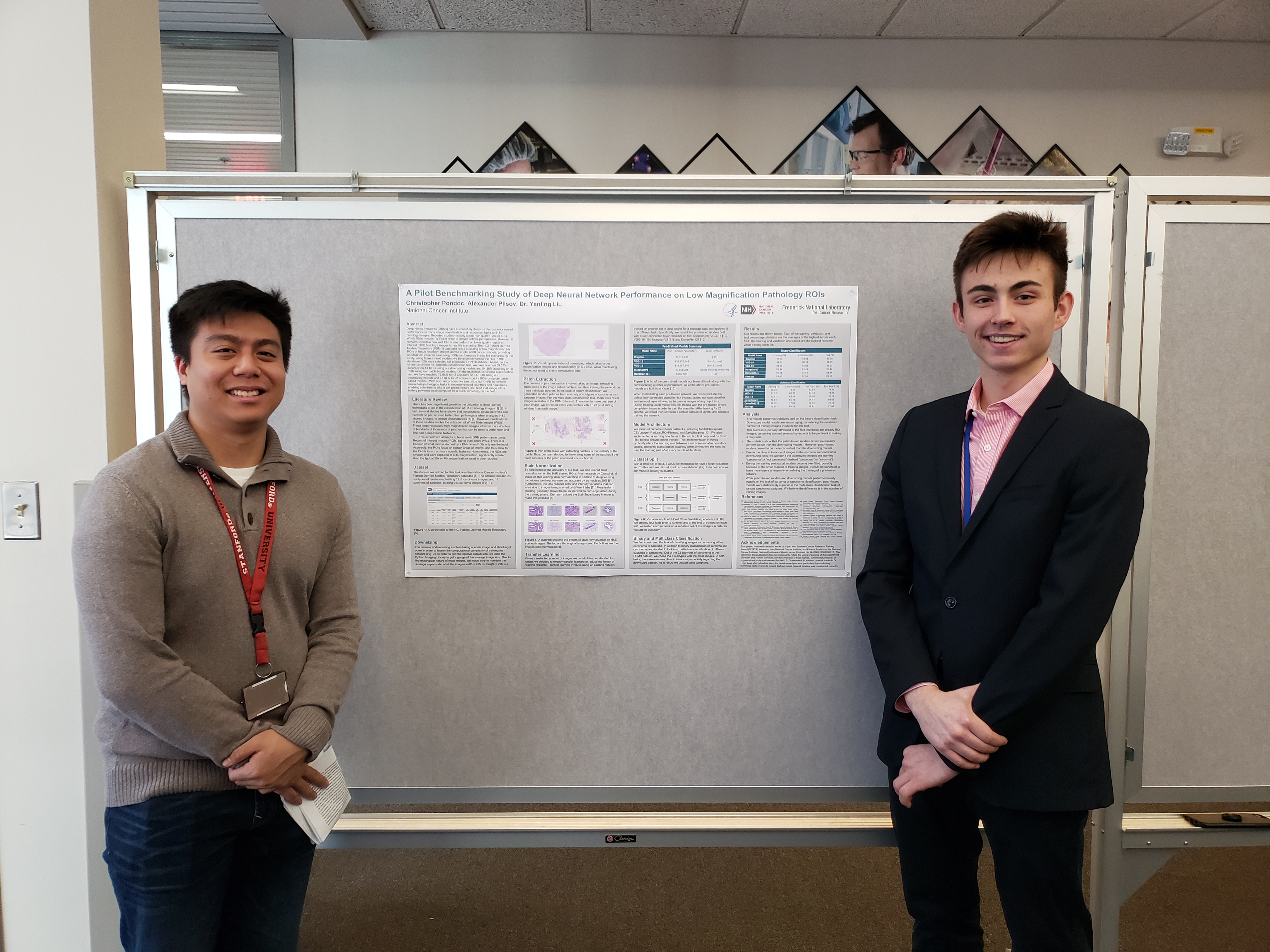 Picture of Alex and I next to our award-winning poster.